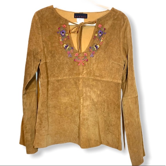 Vintage Tops - [ Vintage ] 100% Suede Rommel Top